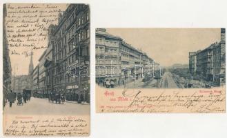 Wien, Vienna, Bécs; - 10 db RÉGI (főleg 1905 előtti) város képeslap, vegyes minőség / 10 mainly pre-...