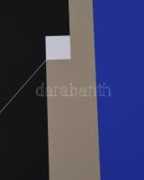 Konok Tamás (1930-2020): Geomtrikus kompozíció, 1993. Szitanyomat, papír, jelzett. Számozott: 75/31....