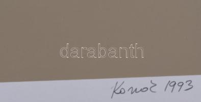 Konok Tamás (1930-2020): Geomtrikus kompozíció, 1993. Szitanyomat, papír, jelzett. Számozott: 75/31....