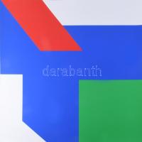 Georg Karl Pfahler (1926-2002): Geometrikus kompozíció (cím nélkül). Szitanyomat, papír, jelzett, számozott (50/50), 68,5x68,5 cm. / serigraphy on paper, signed, numbered (50/50).