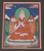 Buddhista csakli / Tsaklik. Istenséget ábrázoló miniatűr festmények, beavatási kártyák 4 db, kézzel ...