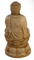 Buddha Amida Japán 19. sz vége. Fínoman faragott elefántcsont, talpán jelzett. 
 
A Buddha Amida (...