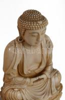 Buddha Amida Japán 19. sz vége. Fínoman faragott elefántcsont, talpán jelzett. 
 
A Buddha Amida (...