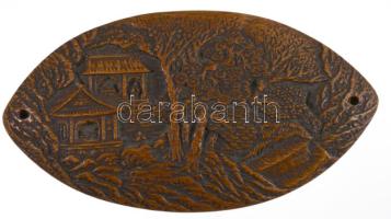 Japán Inró, orvosságos dobozka. Bambusz. XIX. sz. vége, Japán. Minden oldalán és az alján is gazdago...