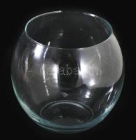 Üveg akvárium / szárazvirág váza, hibátlan, m: 20 cm