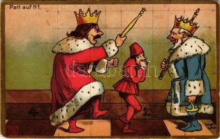 Patt auf H1. Verlag Robert Schmidt, Schicks Hofbuchhandlung / Chess art postcard (fl)