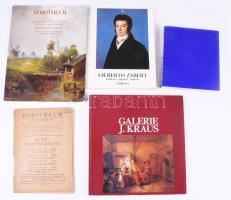 Vegyes művészeti katalógus tétel - 2 db Dorotheum (leütési árakkal is) + Kraus + Gilberto Zabert + 2013 Berlin Art Fair. Papírkötésben, jó állapotban.