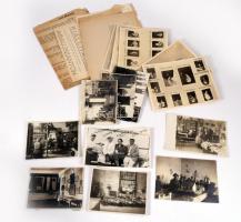 cca 1920-1953 Gunda Béla (1911-1994) néprajzkutató, a történelemtudományok doktora, Falukutató anyaga 17 db érdekes fotó, néhány levél, meghívó, nyomtatvány