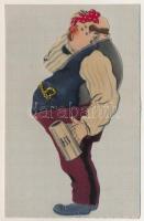 Man with beer mug. Serie Nr. 1895. Emb.