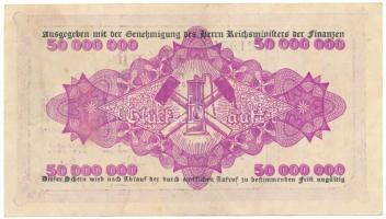Német Birodalom / Weimari Köztársaság / Recklinghausen 1923. 50.000.000M vízjeles papíron "2195...