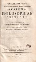 Krug, Wilhelm Traugott: Systema philosophiae criticae. In compendium redegit, latine interpretatus e...