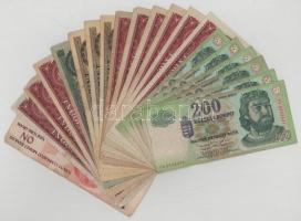 Vegyes 19db-os, Forint bankjegyekből álló tétel (+1db török bankjegy) T:F-G közte szép papír