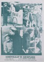 1978 Keménykalap és Krumpliorr, filmplakát, rendezte: Bácskai Lauró István, főszereplők: Alfonzó, Kovács Krisztián, Berkes Gábor, Haumann Péter, Szilágyi István, jelzés nélkül, hajtásnyomokkal, 41,5x29,5 cm