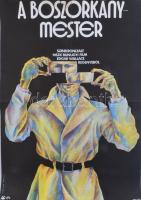 Helényi Tibor (1946-2014): A boszorkánymester, filmplakát, jelzett a plakáton, hajtásnyomokkal, apró lapszéli szakadással, kissé foltos, 56,5x40 cm