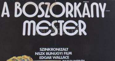 Helényi Tibor (1946-2014): A boszorkánymester, filmplakát, jelzett a plakáton, hajtásnyomokkal, apró...