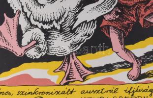 Felvidéki András (1946-): A vihar fia, 1979, filmplakát, papír, jelzett a plakáton, Ságvári Nyomda, ...