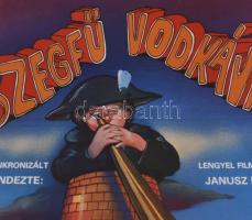 Herpai Zoltán (1951-2011): Szegfű vodkával, 1980, filmplakát, ofszet, papír, jelzett a plakáton, Off...