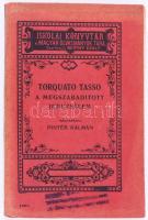 Torquato Tasso: A megszabadított Jeruzsálem. A tanuló ifjuság számára, Jánosi Gusztáv magyar fordítása nyomán rövidítve, prózába átírta és magyarázatokkal ellátta Pintér Kálmán k. r. gymn. tanár. Bp., 1899, Athenaeum, 1 t.+VII+1+178 p. Kiadói papírkötés, szakadt, foltos borítóval, az elején kissé sérült fűzéssel.