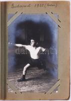 1916-1927 Családi fotóalbum, családi életképekkel, portrékkal, gyerekfotókkal, 13×9 cm