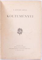 E. Kovács Gyula: Költeményei. Hozzákötve: Szomaházy István: Az Ujság. A hírlapírás műhelyéből. Goró Lajos rajzaival illusztrált. Bp., 1892-1893, Révai - Pesti Napló, 173+3;+182+10 p. Átkötött félbőr-kötés, kopott borítóval, sérült gerinccel.