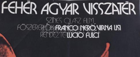 Sós László - Kemény Éva (So-Ky): Fehér agyar visszatér, 1976, filmplakát, papír, jelzett a plakáton,...
