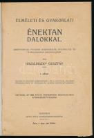 Hazslinszky Gusztáv: Elméleti és gyakorlati énektan dalokkal. Középiskolák, felsőbb leányiskolák, polgári fiú- és leányiskolák használatára. I. rész. Bp., [1909], Méry Béla, 24 p., 53+[1] p. Átkötött félműbőr-kötésben, néhány kissé foltos lappal.