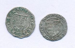 1604K-B Denár Ag "Rudolf" (0,47g) + 1614K-B Denár Ag "II. Mátyás" (0,48g) T:VF kis patina Hungary 1604K-B Denar Ag "Rudolf" (0,47g) + 1614K-B Denar Ag "Matthias II" (0,48g) C:VF small patina