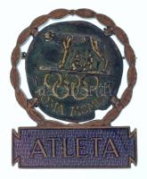 Olaszország 1960. "XVII. Nyári Olimpiai Játékok - Róma" kétoldalas, részben zománcozott br...