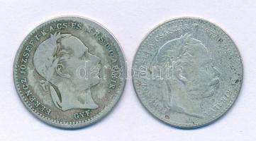 1869KB 20kr Ag + 1870GYF 20kr Ag "Magyar Királyi Váltó Pénz" T:F patina
Adamo M11.1