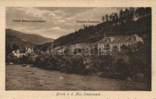 Bruck an der Mur with girls boarding house and the Klein Liechtenstein castle