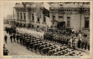 Japanese troops passing Czech Headquarters in inter-allied parade Vladivostok (EK)