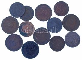 1892KB-1901KB 1f bronz (5xklf) + 1894KB-1918KB 2f bronz (8xklf) T:VF-F, patina