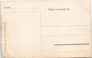 Indul a tábori konyha. M. kir. 10. honvéd gyalogezred kiadása. Tábori Postai Levelezőlap / Austro-Hu...