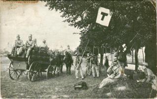 1916 K.u.K. Telegraphenregiment. Feldtelegraphenstation / Cs. és kir. távíró ezred tábori távirda állomása / WWI Austro-Hungarian K.u.K. Telegraphy Regiment, field telegraph station (EB)