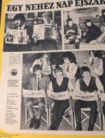 1968 Egy nehéz nap éjszakája, zenés angol filmvígjáték a Beatles együttesről, zenei filmplakát, papí...