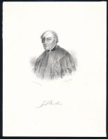 1844 Gabriel Decker (1821-1855): Josef Stadler (1780-1847) osztrák bányamérnök portréja. Litográfia, papír, jelzett a nyomaton, nyomtatta Johann Höfelich, lapméret: 23x17,5 cm