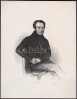 1841 Faustin Herr: M. Walter. Litográfia, papír, jelzett a nyomaton, nyomtatta Johann Höfelich, lapméret: 33,5x26 cm