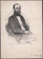 1850 Eduard Kaiser (1820-1895): Karl (Carl) von Rokitansky (1804-1878) cseh származású osztrák orvos, patológus, filozófus, politikus portréja. Litográfia, papír, jelzett a nyomaton, nyomtatta Johann Rauch, lapméret: 33,5x26 cm