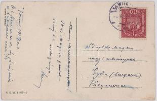 1919 Ihr kommt verspätet, ach... B.K.W.I. 897-1. / Romantic love couple art postcard (EB)