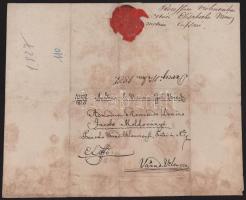 1827 Nagyvárad, Csáky Ferenc püspöki helynök (vicarius episcopalis) aláírása egy egyházi dokumentumo...