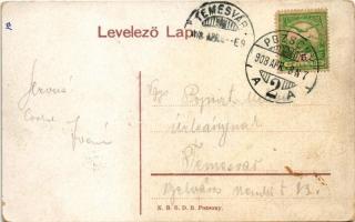1908 Pozsony, Pressburg, Bratislava; Cs. és kir. Haditengerészet SMS Szamos monitor a Dunán. Dunaflo...