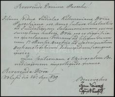 1839 Lajcsák Ferenc (1772-1843) nagyváradi püspök, cs. és kir. belső titkos tanácsos autográf aláírá...