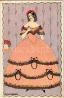 Hölgy művészlap / Lady art postcard. B.K.W.I. 489-1. s: Mitzi Marbach