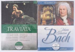 2 darab komolyzenei válogatás CD, könyvvel, bontatlan.
