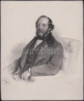 1853 Josef Kriehuber (1800-1876): Franz Leydolt (1810-1859) osztrák mineralógus, botanikus, zoológus portréja. Litográfia, papír, jelzett a nyomaton, nyomtatta Johann Höfelich, lapméret: 31,5x26 cm