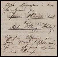 1834 Nagyvárad, Házassági engedély várad-velencei katolikus férfi (Hamza Ferenc) és helvét hitvallás...