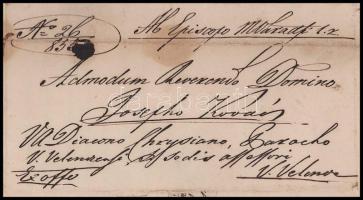 1855 Nagyvárad, Szaniszló Ferenc (1792-1869) váradi püspök aláírása egy egyházi dokumentumon, Kovács...