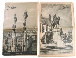 1940, 1943 A Képes Vasárnap 2 db száma, lapszéli szakadásokkal