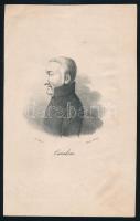 cca 1832 Torsch Leó: Giovanni Battista Cambieri (1754-1838) olasz orvos portréja. Litográfia, papír, jelzett a nyomaton, nyomtatta Schmid, kissé hullámos, lapméret: 23,5x14,5 cm