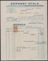 1935-1939 2 db fejléces számla: ,,Meteor" Villamossági és Csillárgyár Rt., Sárossy Gyula